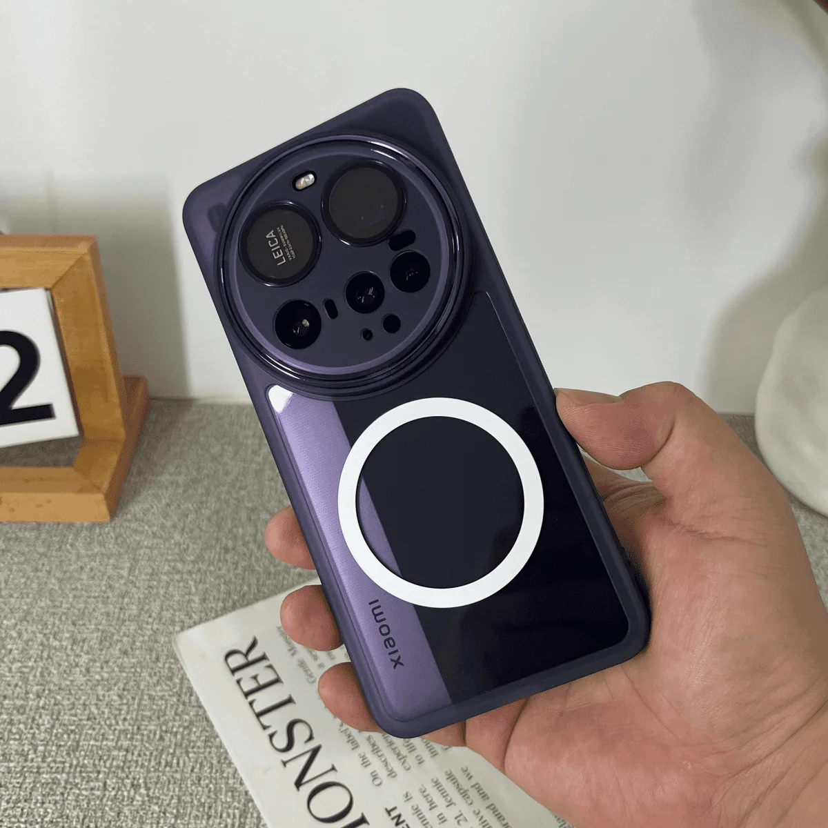 Para Xiaomi Mi 15 Ultra funda suave transparente lente magnética funda protectora trasera para Xiaomi Mi 15 14T 13T Pro Ultra Shell - imagen 5