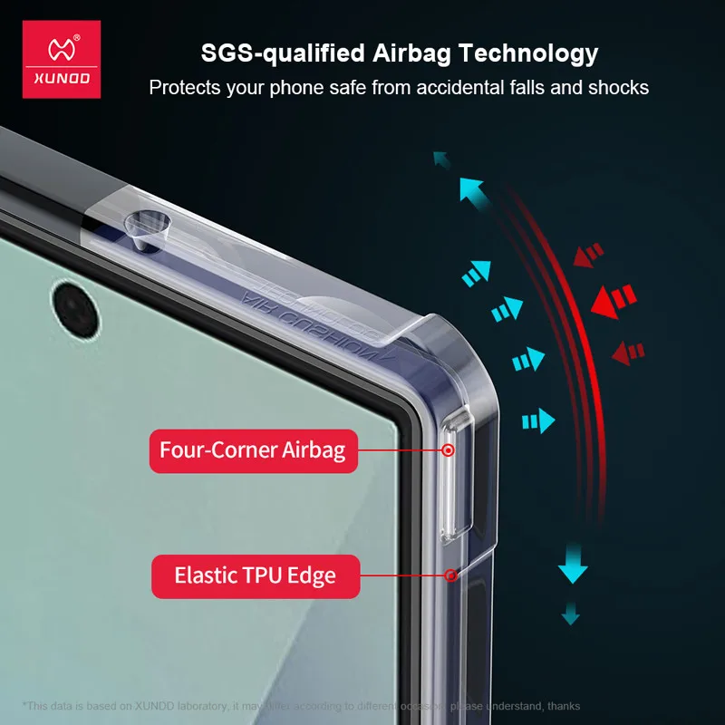 Para Samsung Galaxy Z Fold 7 funda XUNDD Airbags anticaída patrón láser acrílico duro + cubierta de teléfono plegable con bisagras de vidrio - imagen 3
