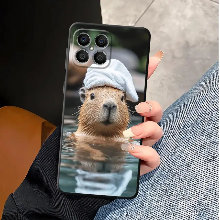 Funda para Honor X7 X9a X8 X5b Magic5Lite 70 90 8X X6 200 400 Lite, Funda para Teléfono con Diseño de Capibara