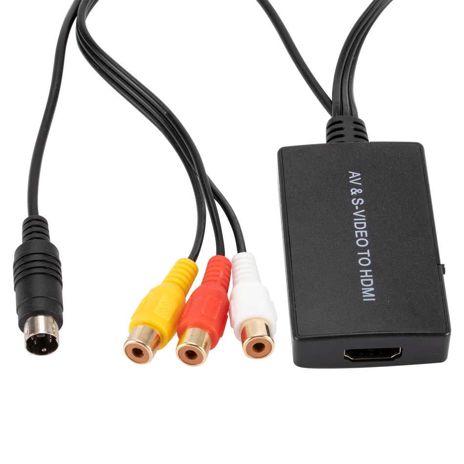 Adaptador compatible WvvMvv RCA /AV SVIDEO a HDMI para DVD HD TV STB compatible con PS2/PS3, 720P /1080P AV S-VIDEO convertidor de vídeo - imagen 2