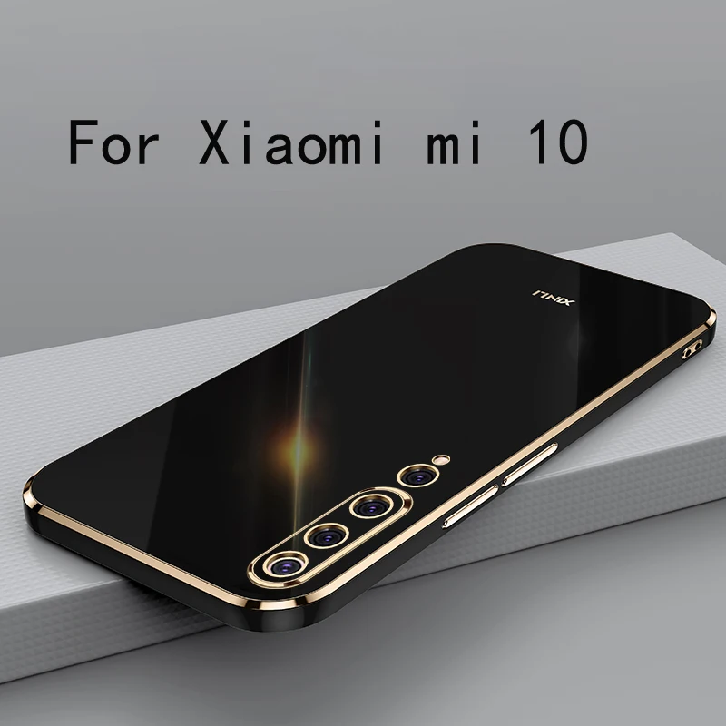 Para Xiaomi mi 10 funda suave de TPU para Xiaomi mi 10 4G 5G protección de cámara antihuellas