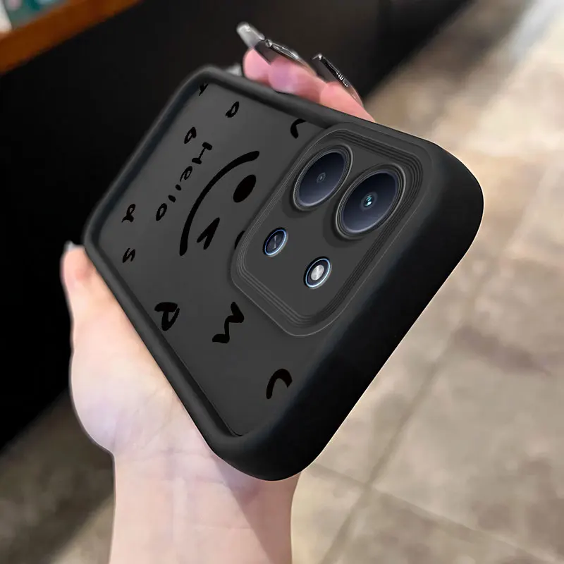 Para Redmi 15C 4G Redmi15C 6,78 "2025 funda para Redmi 15 4G 5G funda protectora de silicona suave letra graffiti Smiley Face funda de teléfono - imagen 5