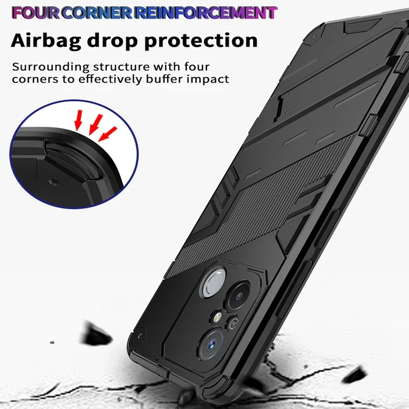 Funda trasera para teléfono Xiaomi Redmi 9, 10, 9A, 9C, 9T, 10A, 10C, 12C, Note 11, 12 Pro, 9S, 10S, 11S, 12S, 4G, 5G, Note 12R, Turbo Armor Holder - imagen 5