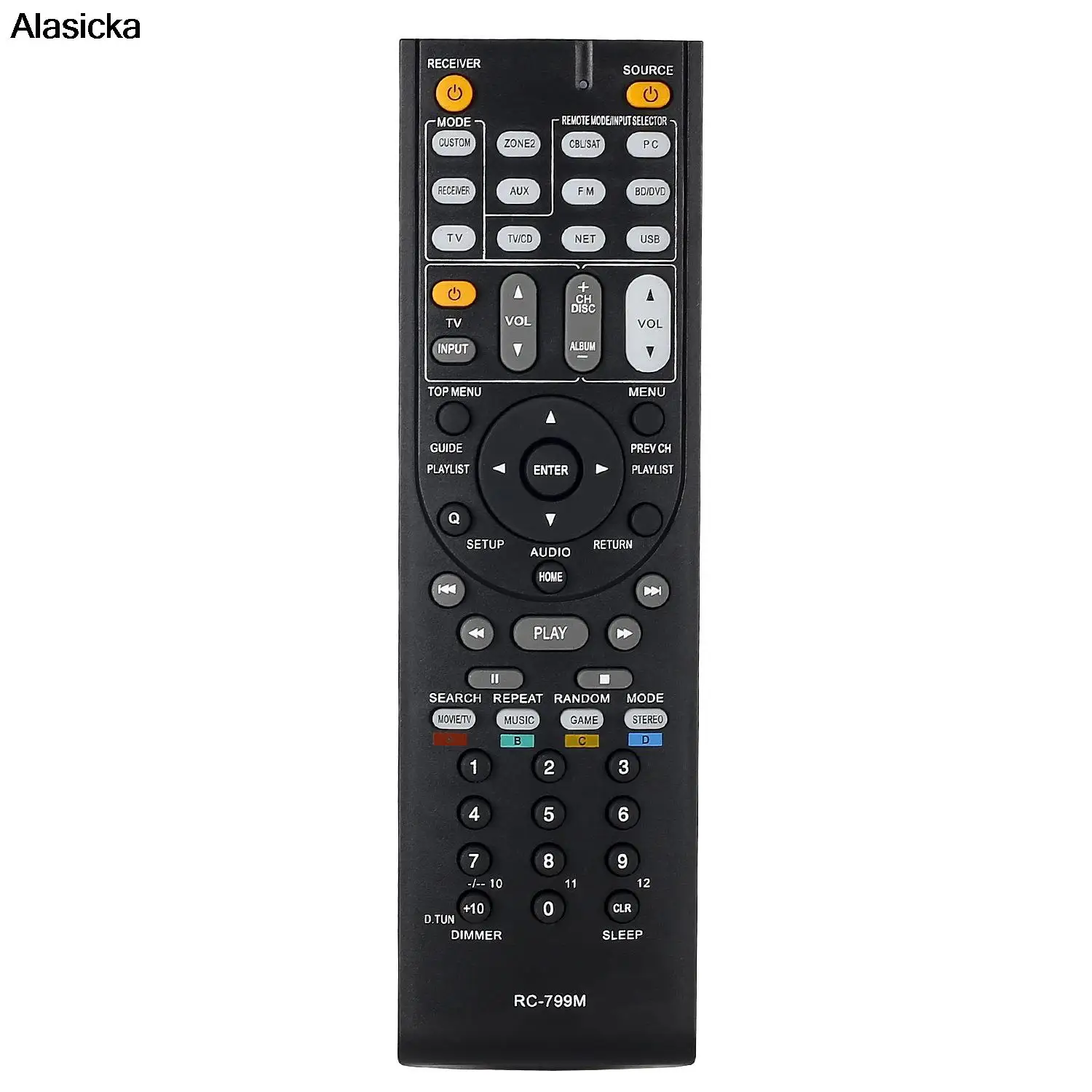 Control remoto para ONKYO AV RC-799M RC-737M RC-834M/RC-735M RC-765M TX-NR414 TX-NR515 TX-NR717 TX-SR507S TX-SR507 receptor AV