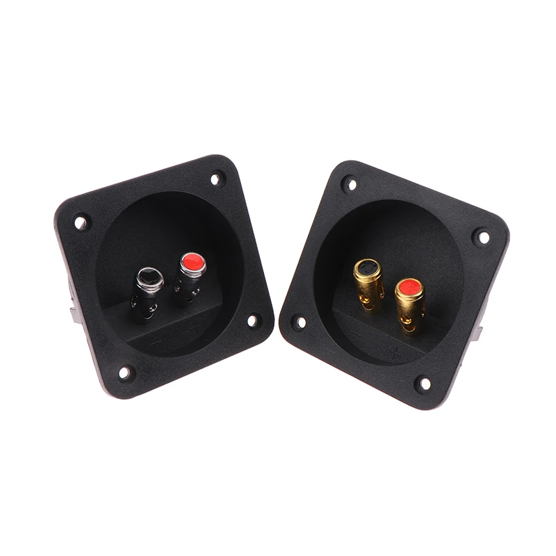 Conectores de terminales de altavoz profesionales, cajas redondas con 2 conectores Banana, subwoofer dorado, enchufe estéreo, conexión de copa de resorte - imagen 4