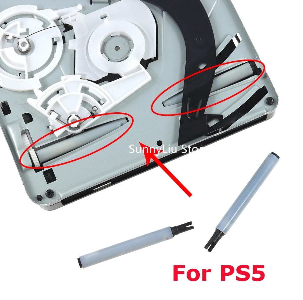 Juego de rodillos de rodamiento para PS5, eje de transmisión de DVD, bisagra de plástico, piezas de reparación de eje deslizante para consola PS5, 1 Juego - imagen 2