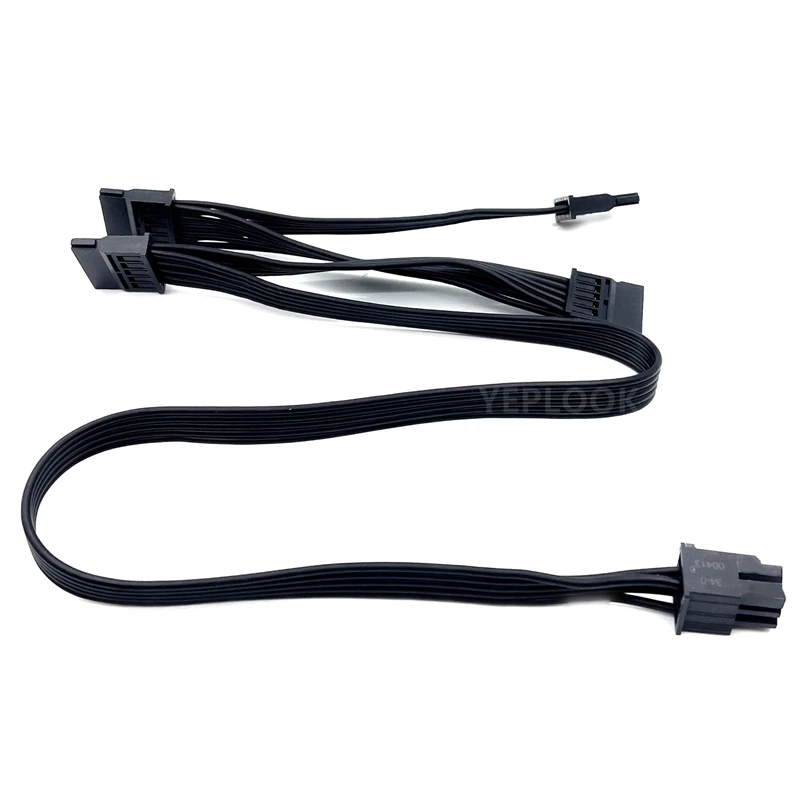 6 pines a 4x SATA macho recto, unidad de disco duro HDD SSD Cable de alimentación para unidad de alimentación Modular Corsair AX1600i Titanium tipo 4 - imagen 2