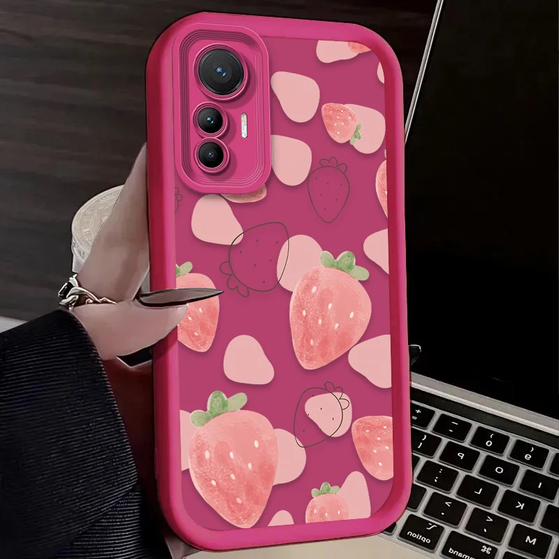 Funda blanda de fresa de dibujos animados para Xiaomi Poco X7 X6 X5 X3 NFC F7 F6 F5 F3 M7 M6 Pro 4G 5G Mi 12 11 Lite NE 5G 13T 12T 11T 14T Pro - imagen 5