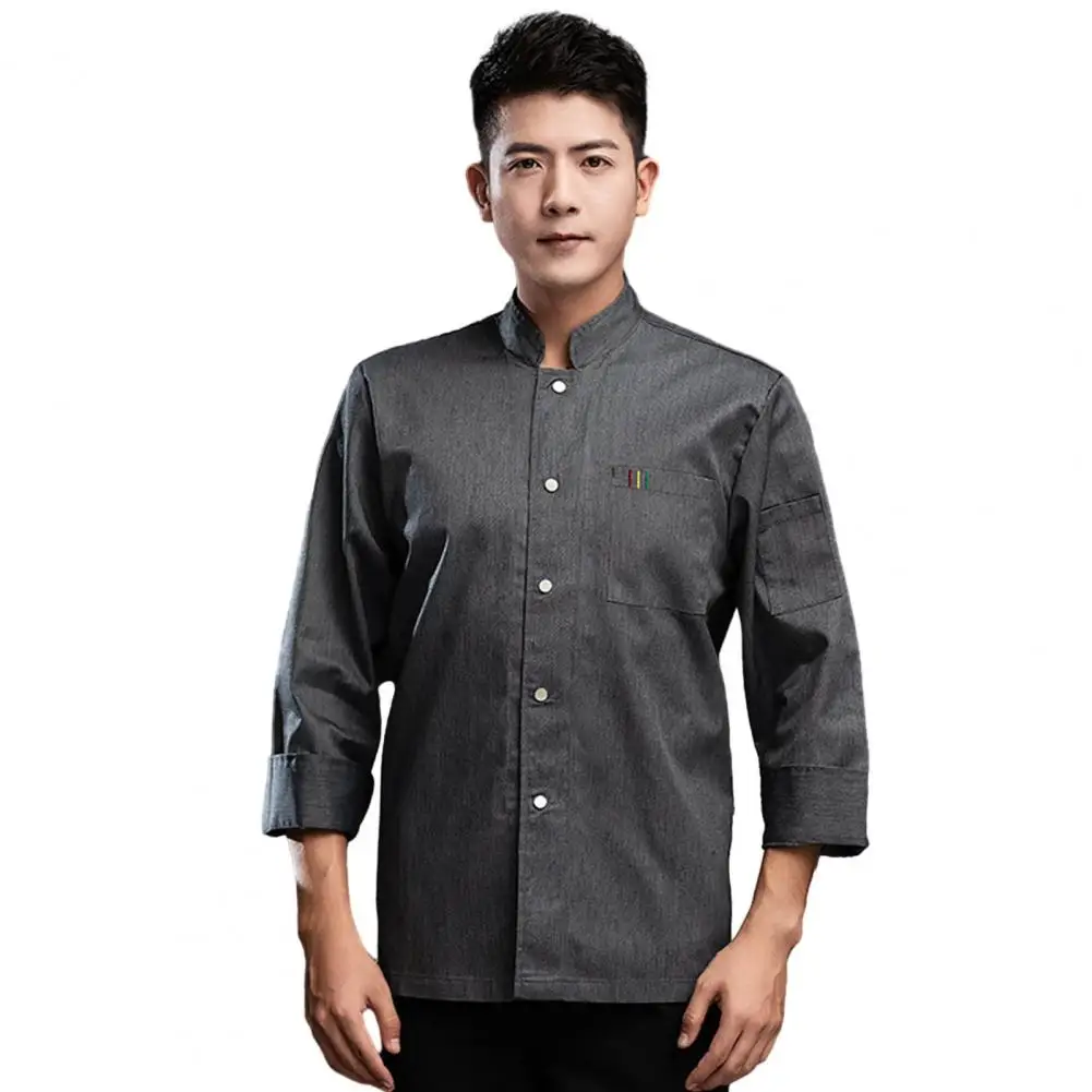Uniforme de Chef de manga larga antiadherente Unisex, soporte de panadería para cantina de Hotel, uniforme de Chef profesional