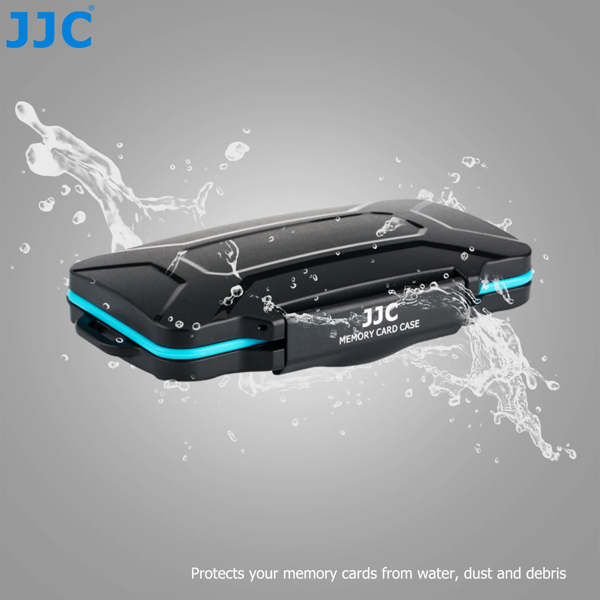 JJC-funda para tarjetas CF de 24 ranuras con mosquetón, tarjetero SD, carcasa dura impermeable para 12 SD SDHC SDXC + 12 tarjetas CFexpress tipo A - imagen 2