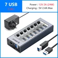7 USB and UK Plug