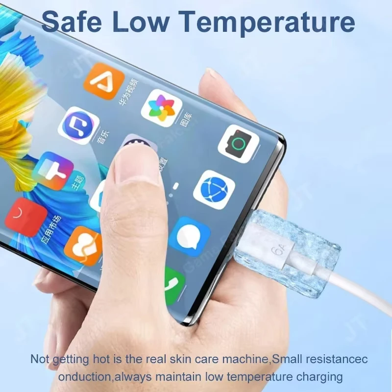 PD 66W 6A USB tipo C a tipo C Cable de carga súper rápido para Huawei Mate 60 50 40 Pro P70 60 50 Pro Honor 20 Cable de carga rápida - imagen 3