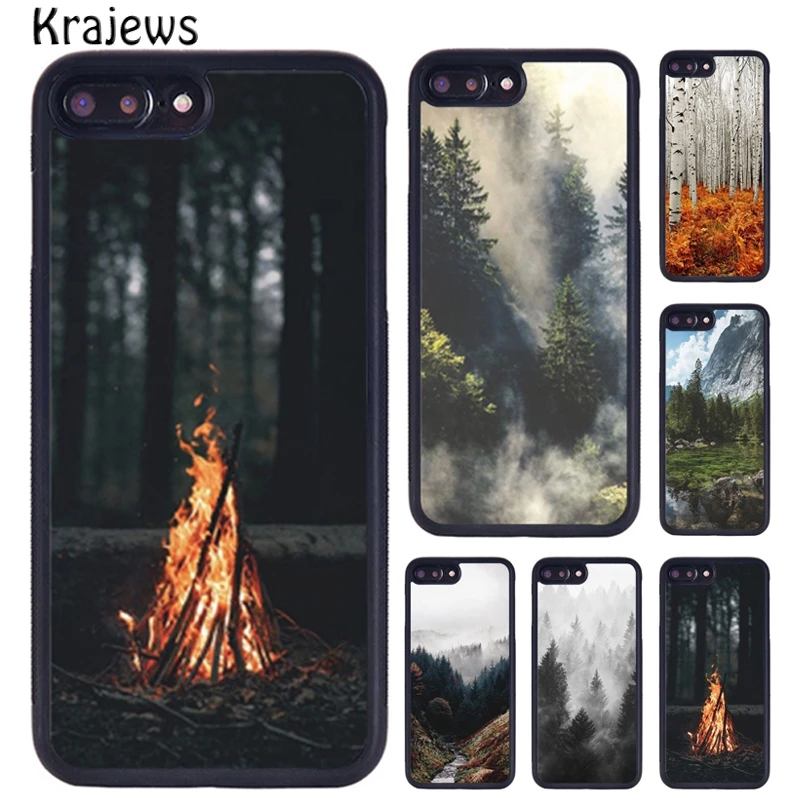 Krajews hermosa naturaleza bosque árbol funda de teléfono para iPhone 17 Air 16 15 14 11 12 13 Pro MAX Plus funda coque