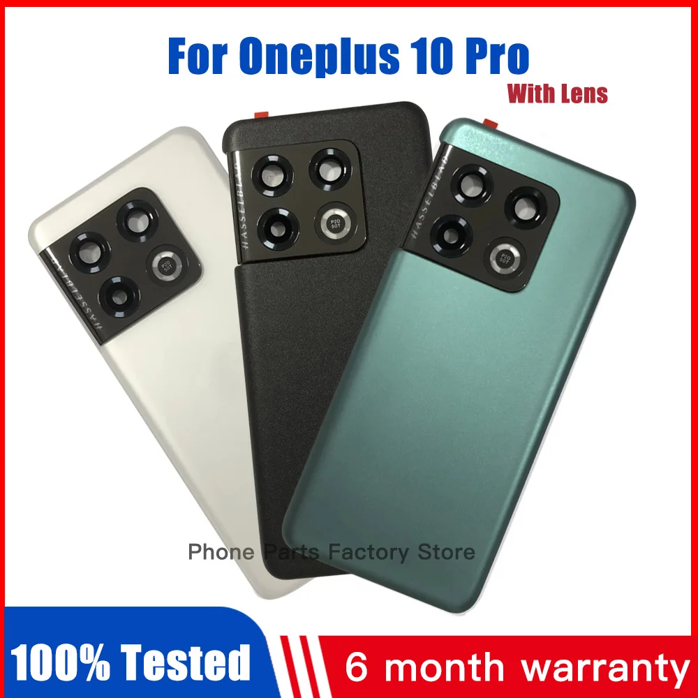 Vidrio para OnePlus 10 Pro NE2210 cubierta trasera para batería + marco de cámara cubierta trasera funda carcasa para OnePlus 1 + 10Pro puerta trasera
