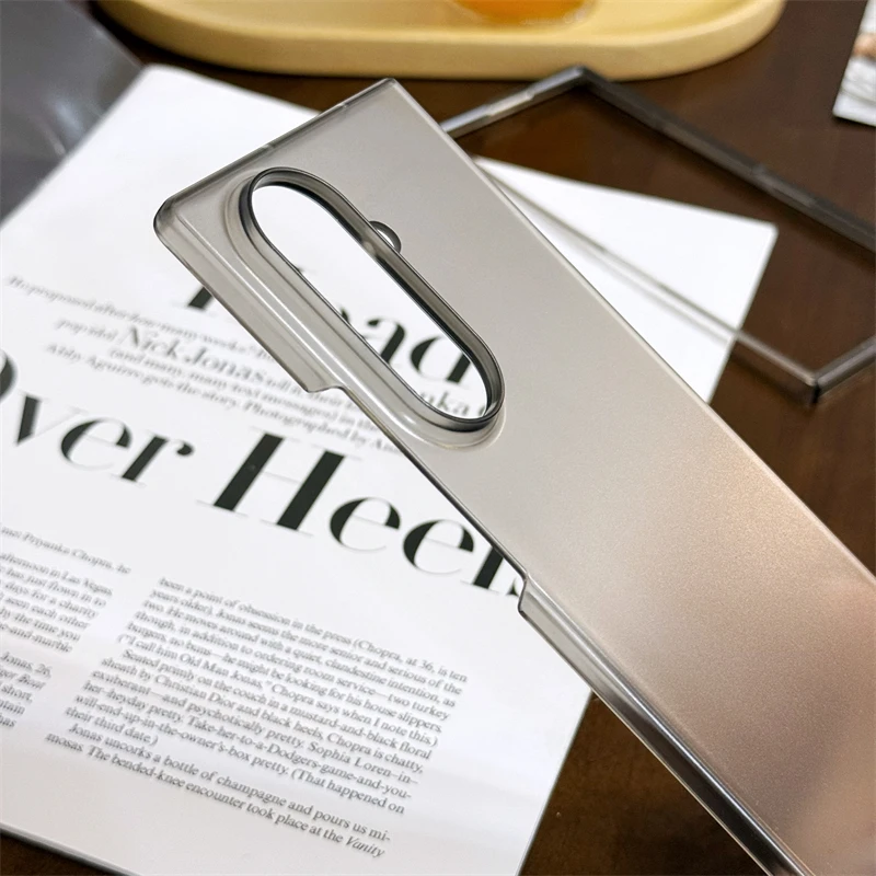 Funda de teléfono plegable ultrafina mate para Samsung Galaxy Z Fold 7 6 5 4 3 5G Zfold7, funda trasera dura transparente a prueba de golpes - imagen 5