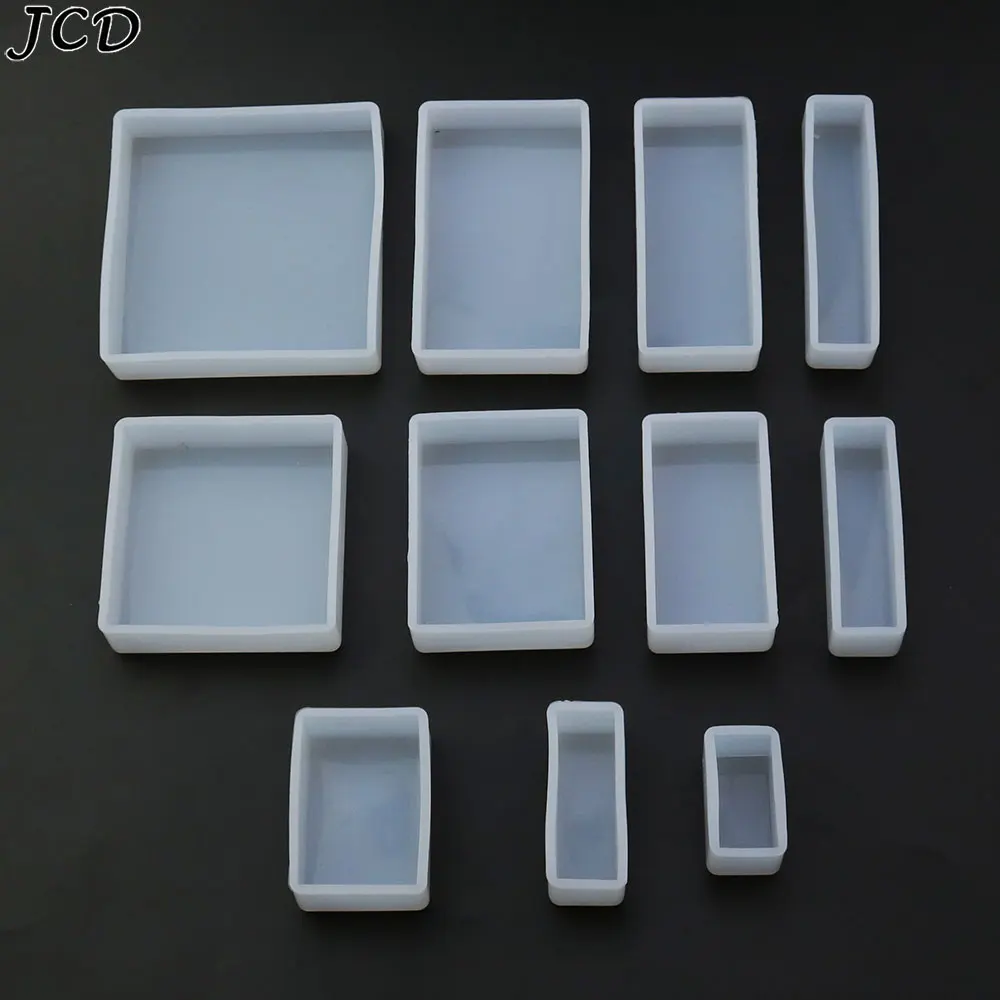 JCD-Molde de resina de cubo cuboide, molde de silicona epoxi de cristal, molde de vela artesanal, herramientas de fundición rectangulares cuadradas, accesorios