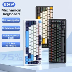 Teclado Mecánico APAYDO K82 75% Hot Swap con Perilla y RGB