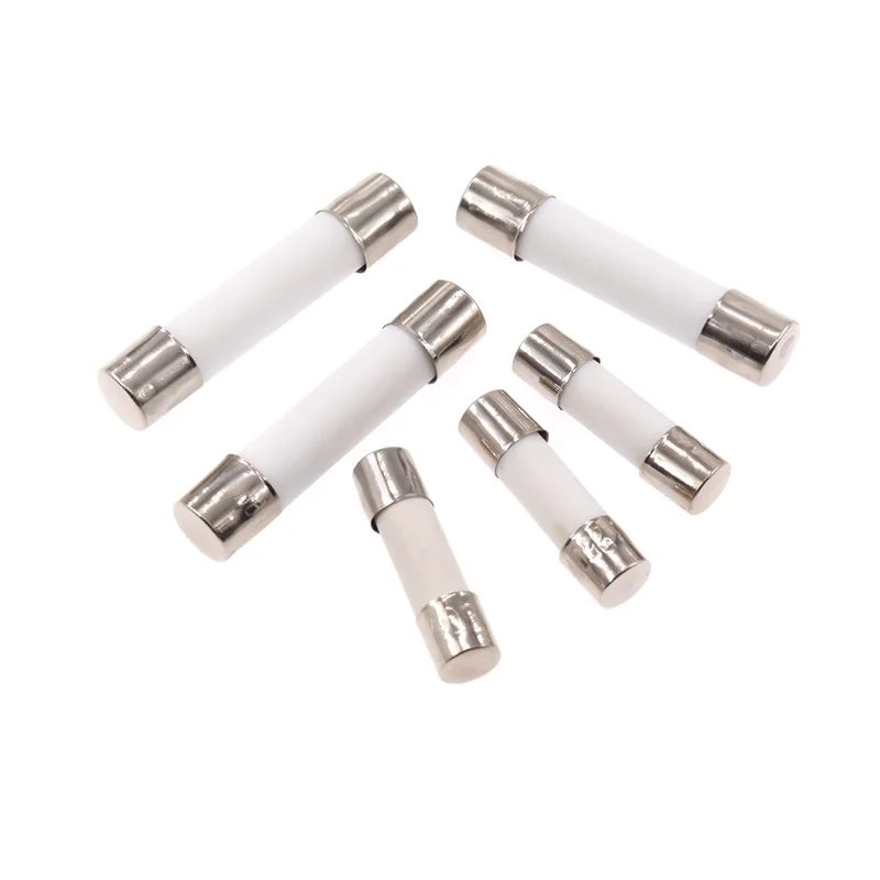 Fusibles de tubo de soplado rápido, fusible de cerámica de 5x20mm, 6x30mm, 250V, 0.1A, 0,2, 0,25, 0,3, 1A, 2, 3, 0,5, 4, 5, 3,15, 10, 15, 20, 25, 30A, 20 piezas - imagen 4