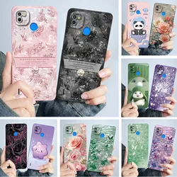 Para Tecno Pop 4 Lte funda de silicona líquida moda simplicidad pintura al óleo funda trasera Floral para Techno Pop4 Air funda de teléfono BC1s