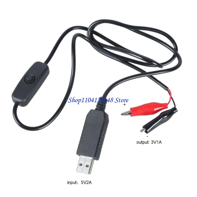 Conector macho USB P9FA a Cable Clip 3V, Cable abrazadera 100cm Cable adaptador fuente alimentación USB 5V - imagen 4