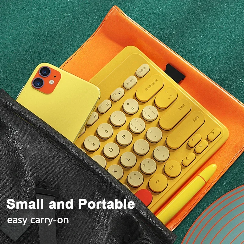 Juego de teclado y ratón inalámbrico de 2,4G, USB, 79 teclas, silencioso, Mini teclado inalámbrico para juegos, combinación de ratón para Kit, PC, Gamer, ordenador y portátil - imagen 5