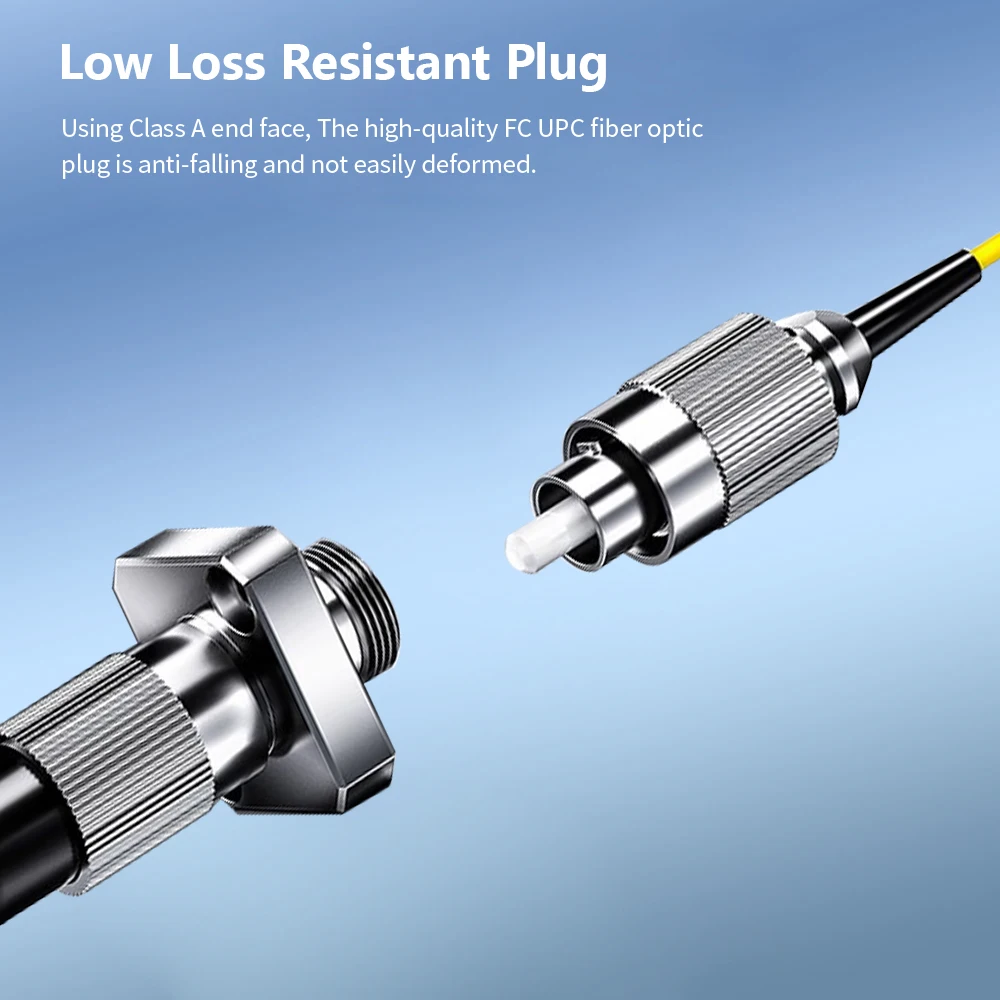 HOOLNX Carrier Grade FC UPC 12 núcleos modo único 1,5 M LSZH cinta coleta Cable de conexión de fibra óptica para unidad de Panel de conexión ODF Rack-Mo - imagen 2