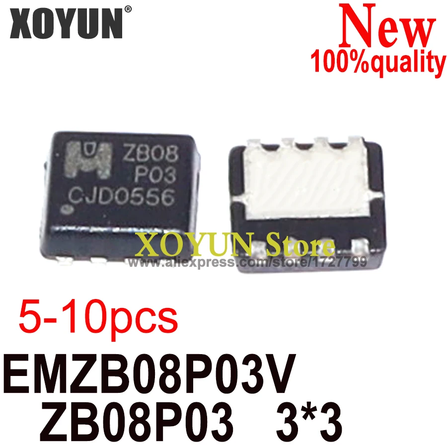 EMZB08P03V, EMZB08P03, ZB08P03, QFN-8, nuevo, 100%, 5-10 piezas