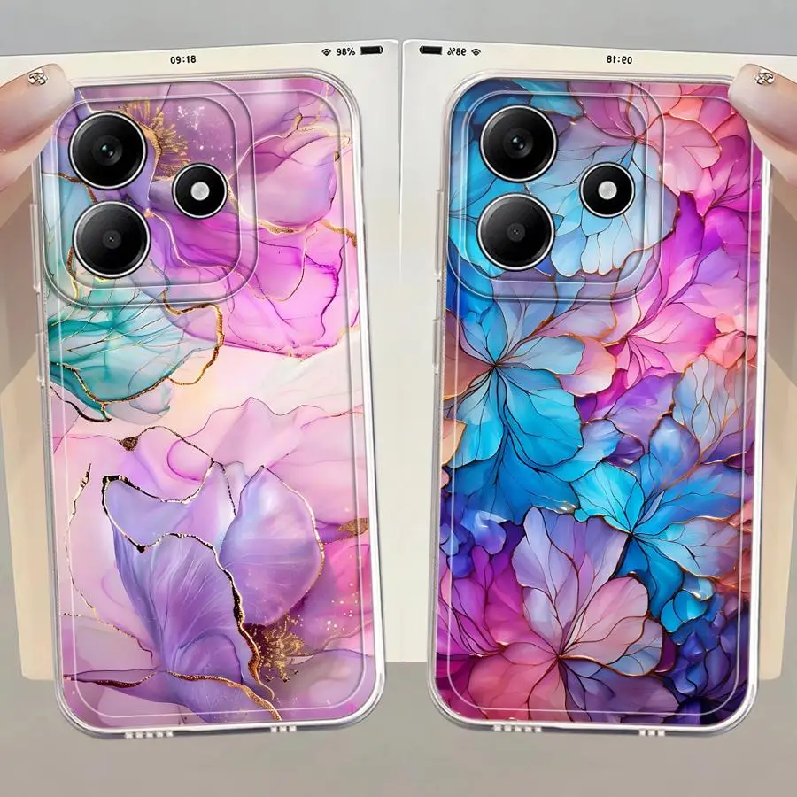 Funda de teléfono para Xiaomi Redmi Note 11S 12S 10S 9 10Lite 10Pro 8 11 14 13 12 Pro Plus cubierta suave de mármol