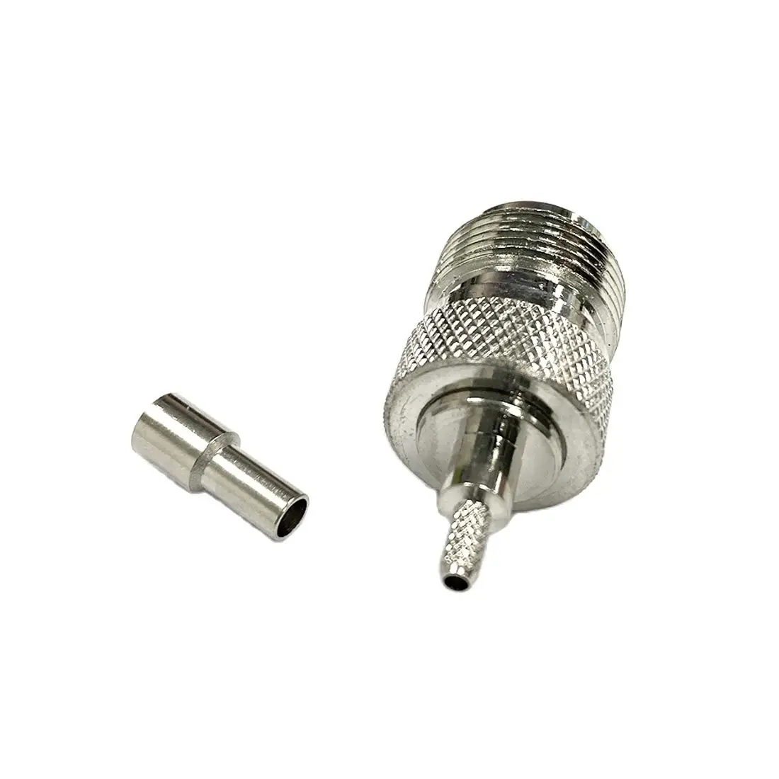 Conector hembra tipo N, conector coaxial RF, engarce para Cable RG316 RG174, níquel recto, venta al por mayor, envío rápido para WIFI, 1 ud. - imagen 2