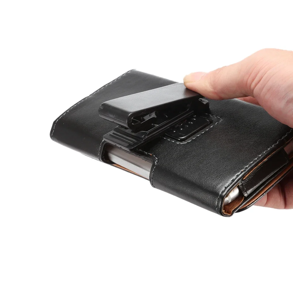Funda Universal de cuero PU para teléfono, 5,5 pulgadas, informal, con Clip para cinturón, riñonera, para Iphone 15, 14 y Xiaomi, 6,3 - imagen 5