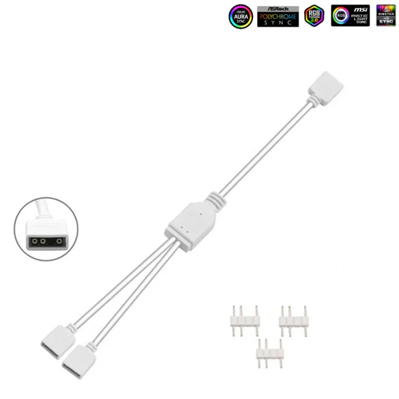 Cable ARGB 5V 3 pines para ventilador de placa base - AuraRGB fiable