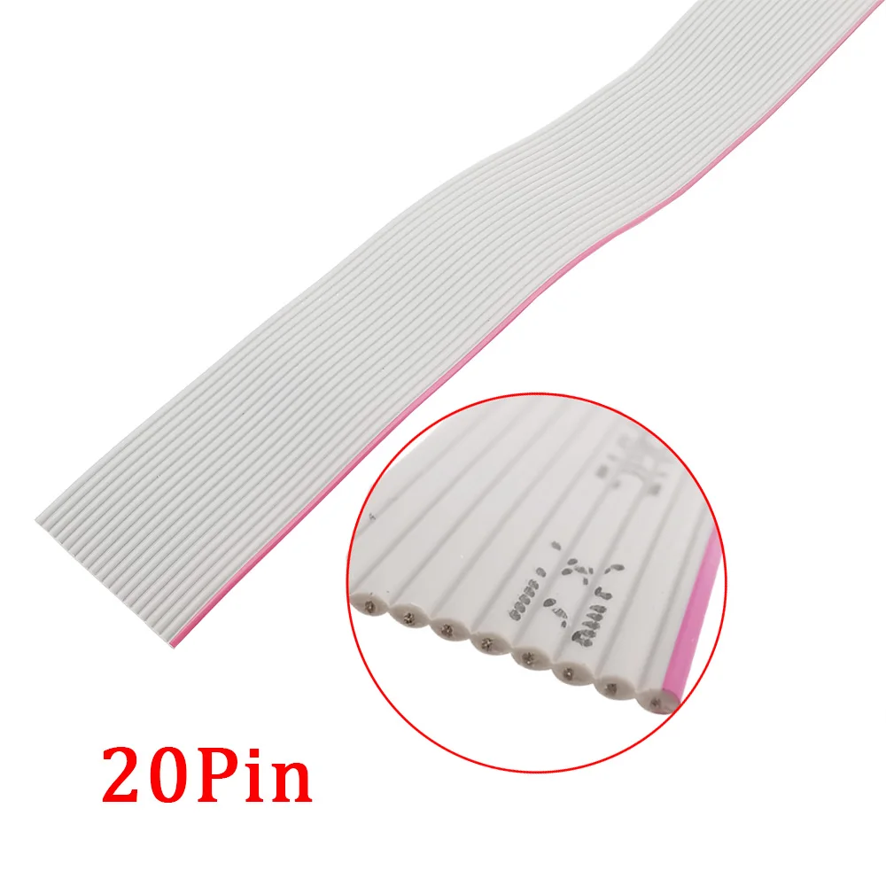 Conector de Cable de cinta plana gris, 5M, 1,27mm, 14/16/20/26/30/34/40/50/60 Pines, 28AWG, Cable Flexible para conectores IDC FC de 2,54 MM - imagen 3