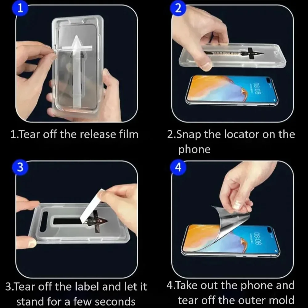 3 uds para Samsung Galaxy A33 A34 A35 A71 A72 A73 A51 A52 A53 A55 A32 4G 5G Protector de pantalla de vidrio templado para teléfono con Kit - imagen 2