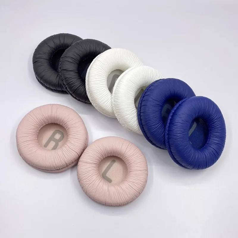 Almohadillas de cuero de 70mm para JBL T450 T500BT Tune600BTNC almohadilla de espuma negra 7cm fundas de esponja para auriculares almohadillas de repuesto de cojín