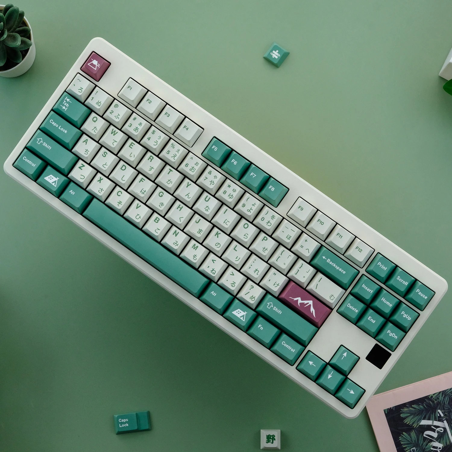 Juego de teclas japonesas GMK para acampada, 134 teclas, perfil de cereza, sublimación de tinte PBT, para teclado mecánico MX Switch - imagen 5