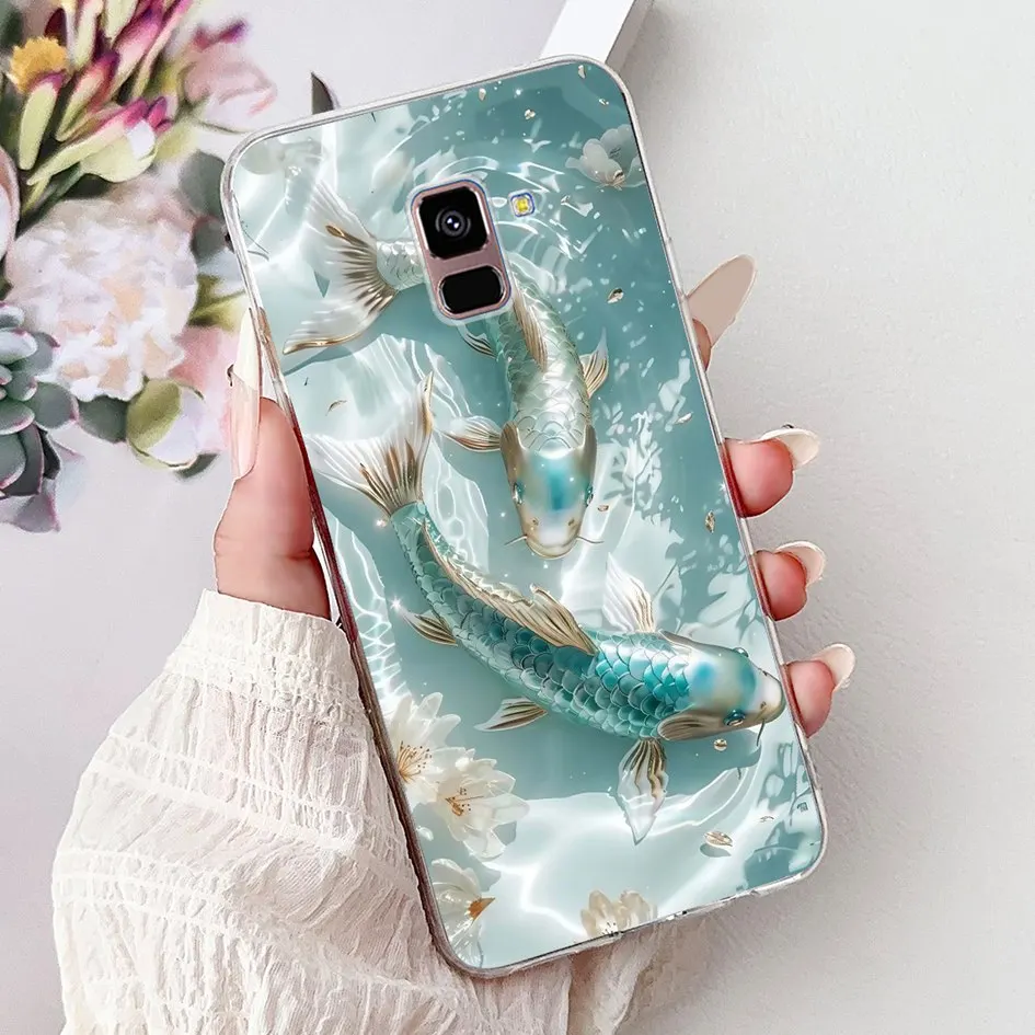 Para Samsung Galaxy A8 Plus 2018 funda SM-A730F funda de lujo con dibujos de dragón funda de teléfono suave delgada para Samsung A8 2018 SM-A530F Capa - imagen 4