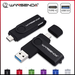 Pendrive USB-C Dual WANSENDA – Memoria Flash Tipo C y A