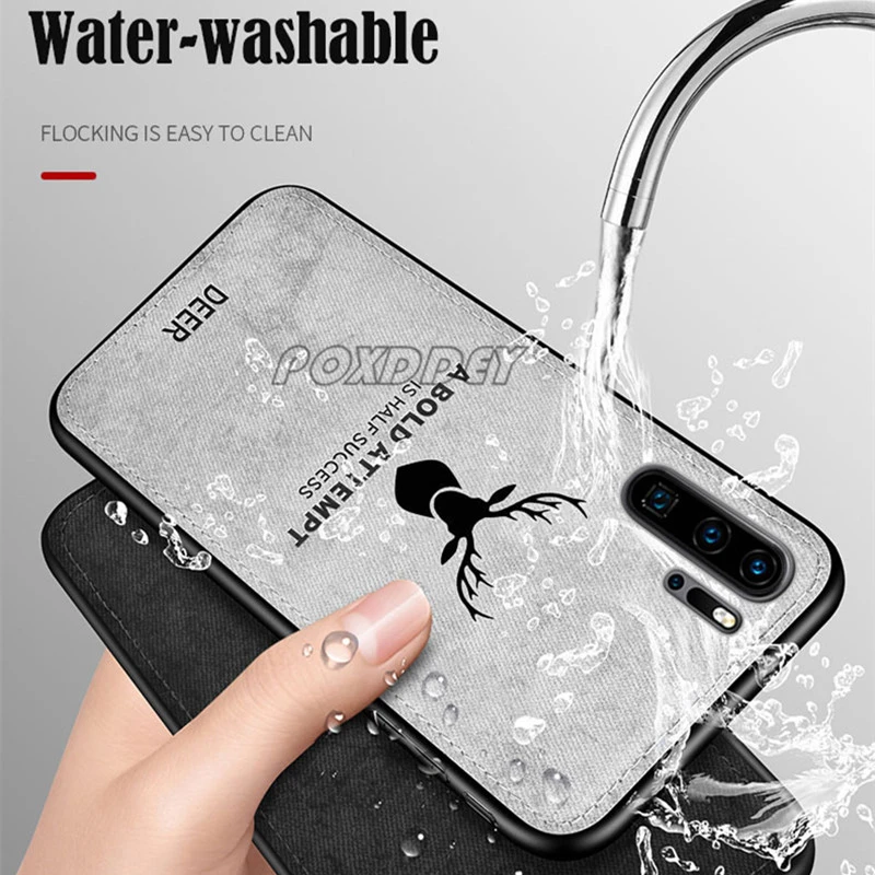 Funda Huawei Honor con logotipo ciervo retro y cordón colgante - imagen 2
