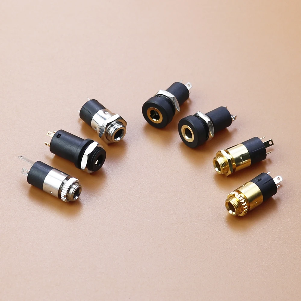 Serie PJ-enchufe hembra estéreo de 3,5mm con tornillo Conector de Audio para auriculares 3P de doble canal Vertical 392 3640 - imagen 2