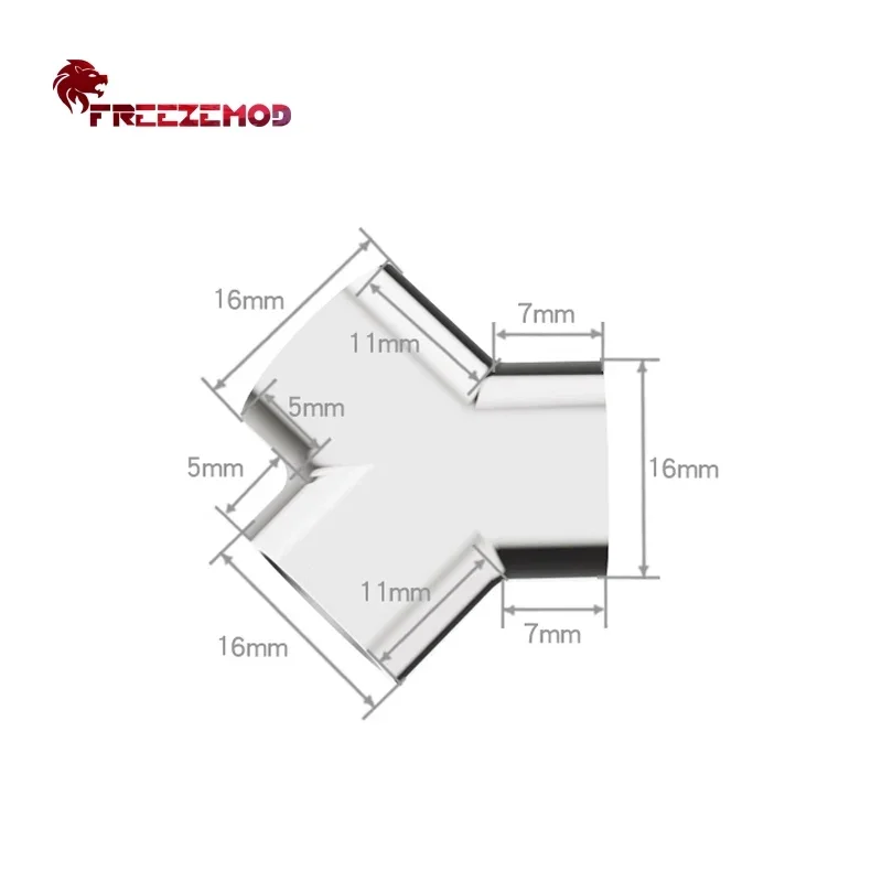 Adaptador de montaje de distribuidor de refrigeración por agua, divisor interior en forma de Y en T G1/4 ''X3, negro/plateado, HDTD-3YTB - imagen 4