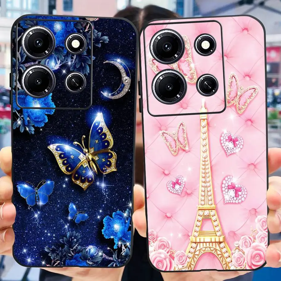 Funda de teléfono de mariposa a la moda para Infinix Note 30i Note30 Pro 2023, funda trasera de silicona suave TPU para Infinix Note 30 Pro Note30i - imagen 3
