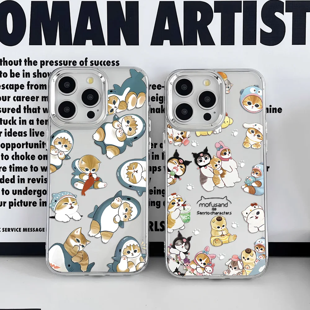 Divertida funda de teléfono M-Mofusand Cat para Google Pixel 10 9 8 7 8A 9A XL Pro 4G 5G, funda trasera transparente de silicona suave TPU