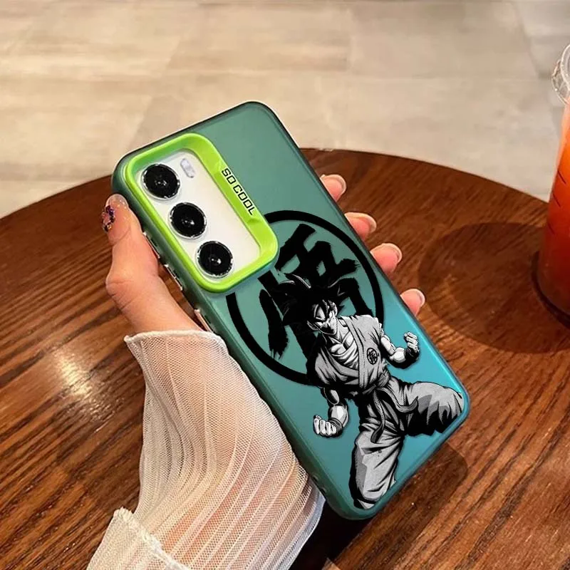 D-Dragon Ball Goku Cool Logo para OPPO A98 A96 A95 A94 A79 A78 A77 A54 A55 funda de teléfono plateada colorida - imagen 5