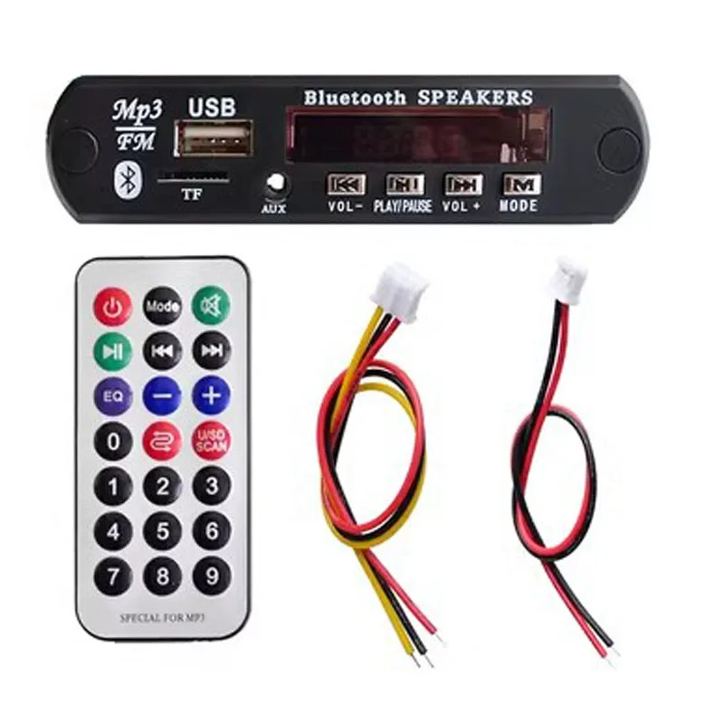 1 Juego de placa decodificadora WMA MP3 inalámbrica Bluetooth 12V estándar módulo de Audio TF USB Radio para coche - imagen 3