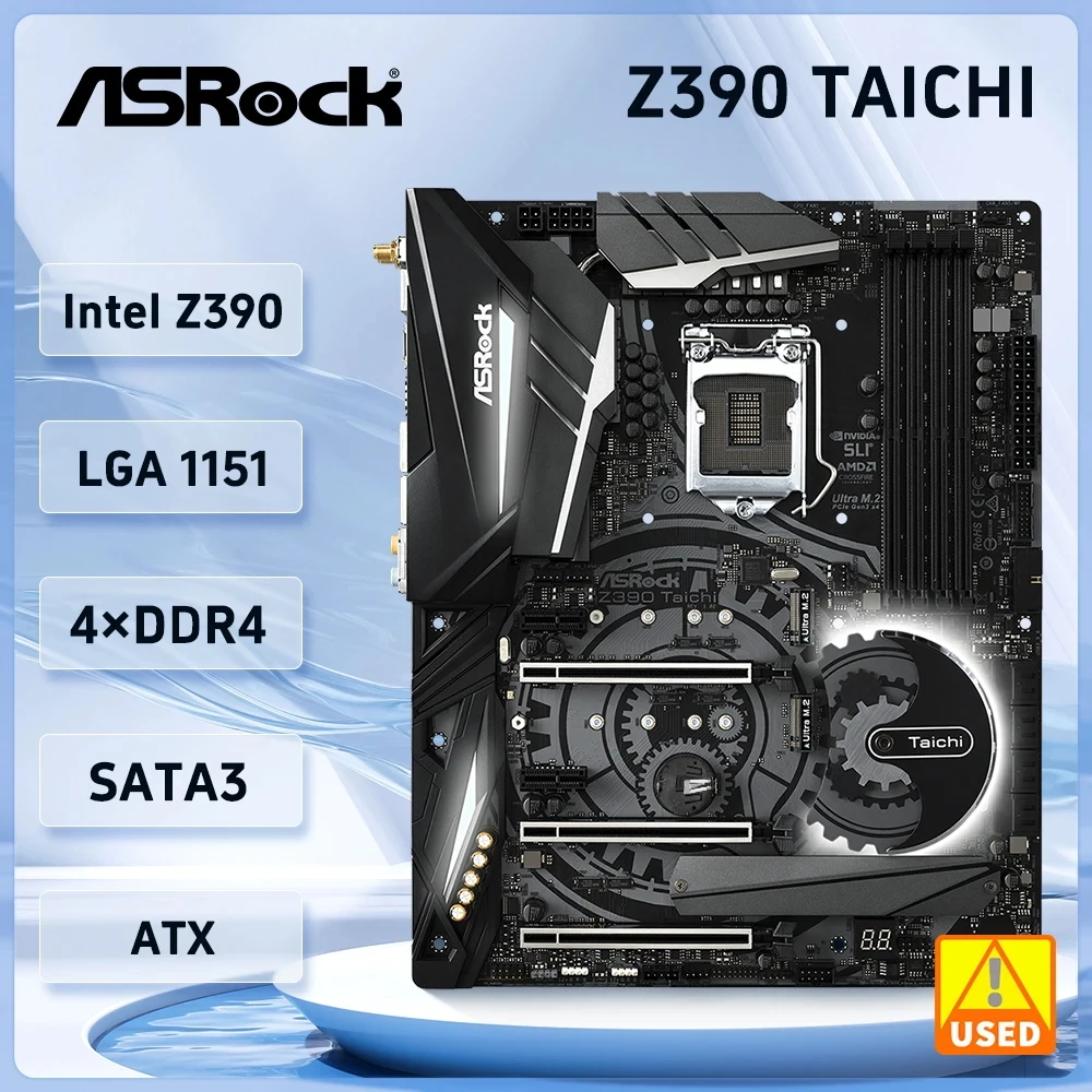 Placa base ASRock Z390 TAICHI Intel Z390 LGA 1151 DDR4 NVMe SSD M.2 ATX compatible con i7-9700 i5-9600 i5-8400 i3-8100 cpu