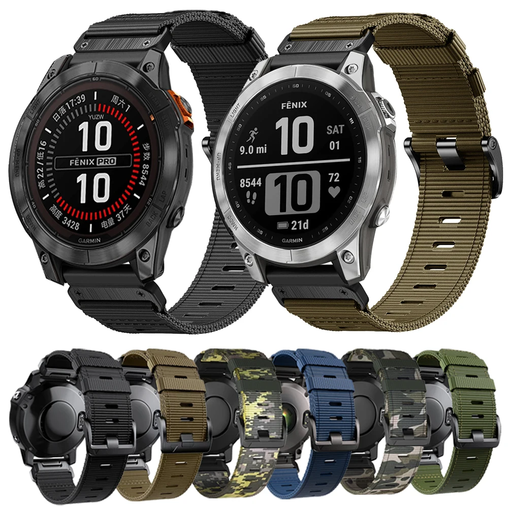 Correa de nailon transpirable para Garmin Fenix 7/7Pro/7X/6X/6 Pro/5X/5 Plus/Epix pulsera reemplazable 22 26MM correa de reloj - imagen 2