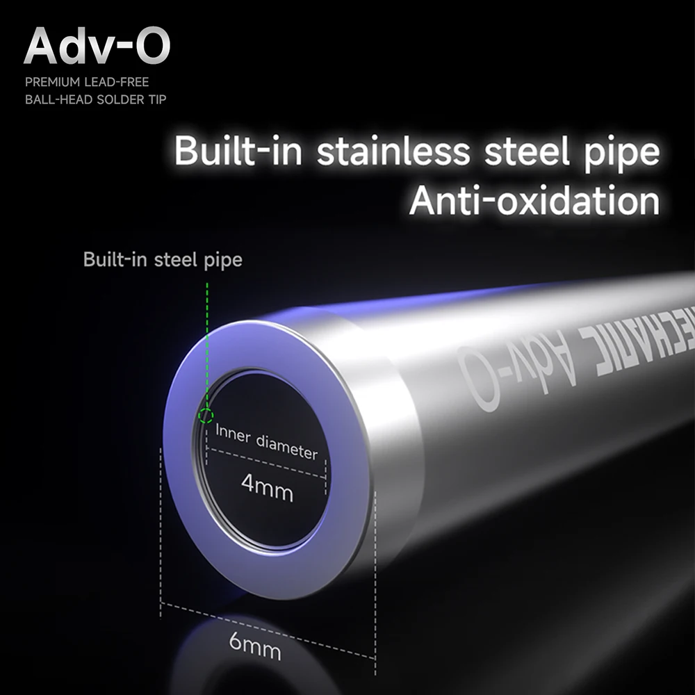 Punta de pistola para soldar con punta de bola sin plomo de ADV-O mecánico para reparación de teléfonos móviles, herramienta para desoldar Chip PCB de placa base - imagen 5