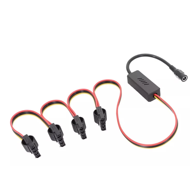 Cable de módulo de fuente de alimentación externa 12VDC5525 a SATA IDE para ordenador industrial NAS línea de alimentación de placa reductora de 12V a 5V - imagen 4