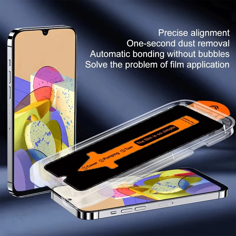 1-5 uds privacidad fácil de instalar vidrio templado para iPhone 13 11 17 Pro Max Air 16 15 14 16e 12 Mini XR Xs 7 8 Plus Protector de pantalla - imagen 5