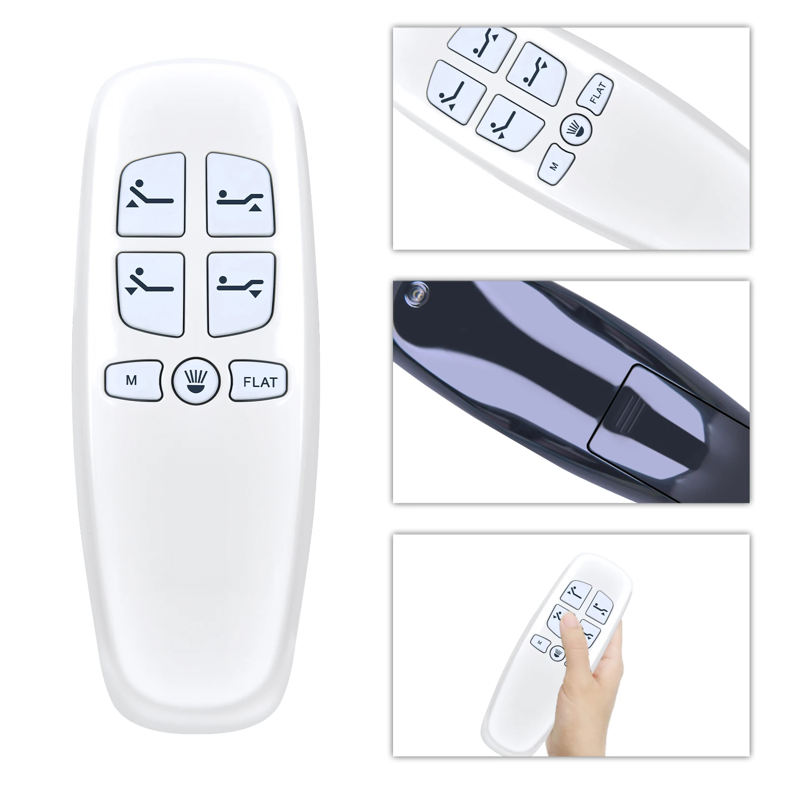 Nuevo Control remoto Richmat HJH13D para Base de cama ajustable Milemont y Lucid, color blanco - imagen 3